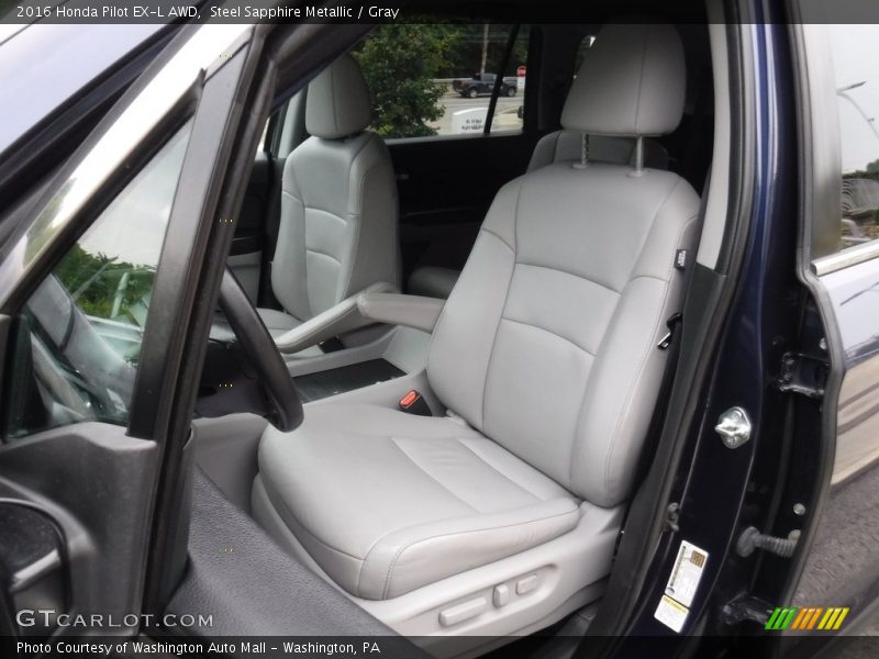 Steel Sapphire Metallic / Gray 2016 Honda Pilot EX-L AWD