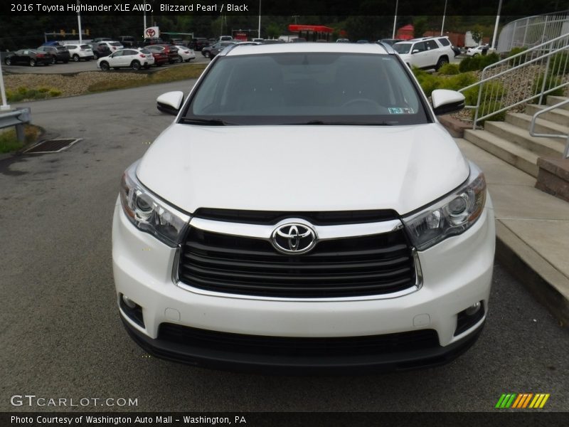 Blizzard Pearl / Black 2016 Toyota Highlander XLE AWD