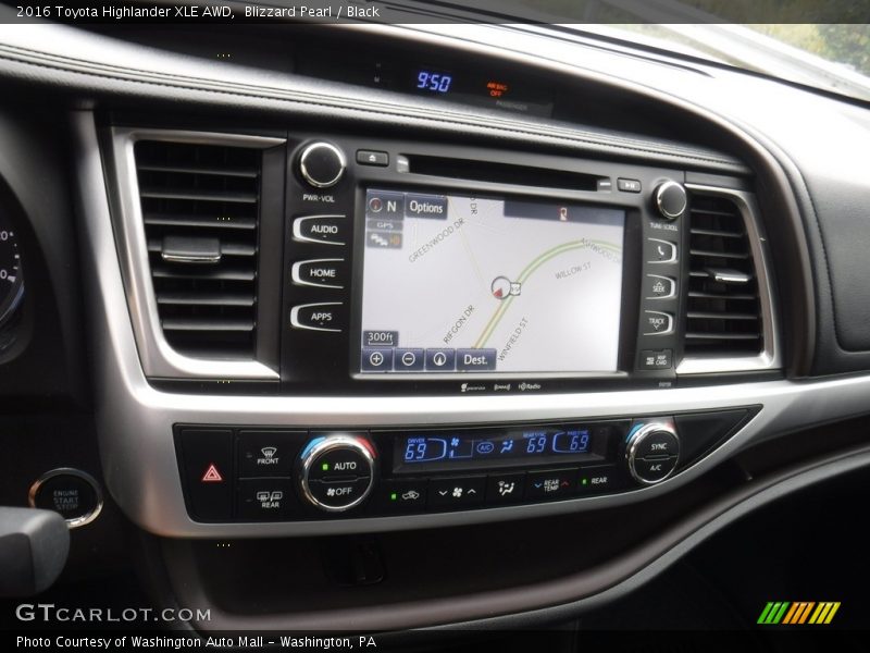 Blizzard Pearl / Black 2016 Toyota Highlander XLE AWD