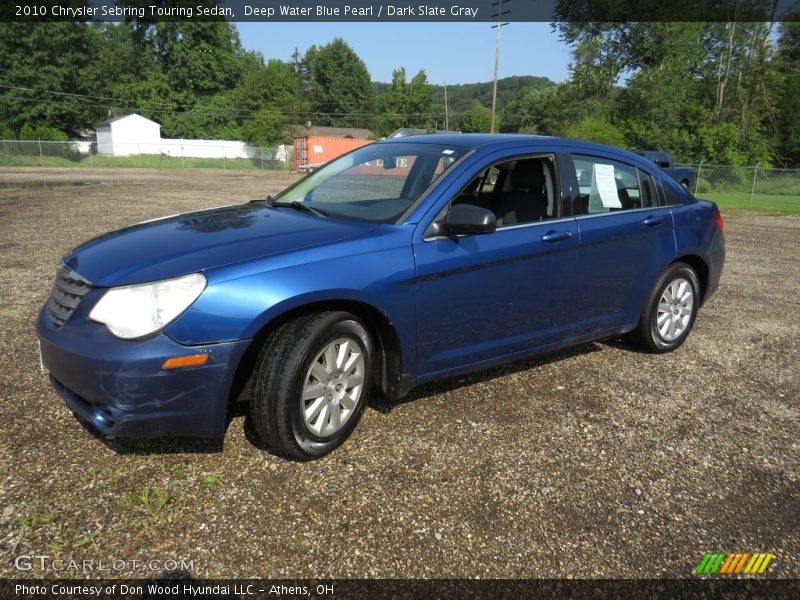 Deep Water Blue Pearl / Dark Slate Gray 2010 Chrysler Sebring Touring Sedan