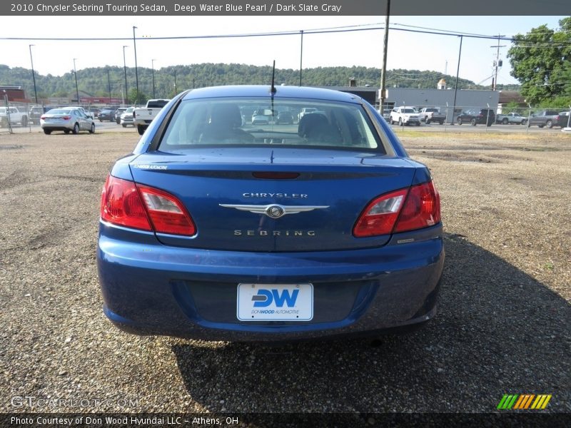 Deep Water Blue Pearl / Dark Slate Gray 2010 Chrysler Sebring Touring Sedan