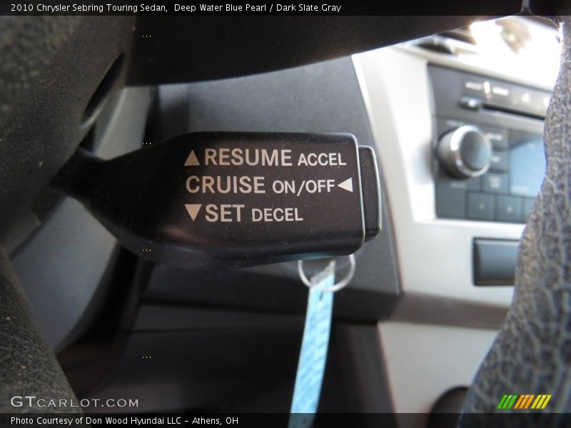 Deep Water Blue Pearl / Dark Slate Gray 2010 Chrysler Sebring Touring Sedan