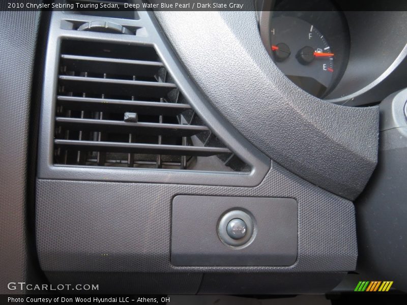 Deep Water Blue Pearl / Dark Slate Gray 2010 Chrysler Sebring Touring Sedan