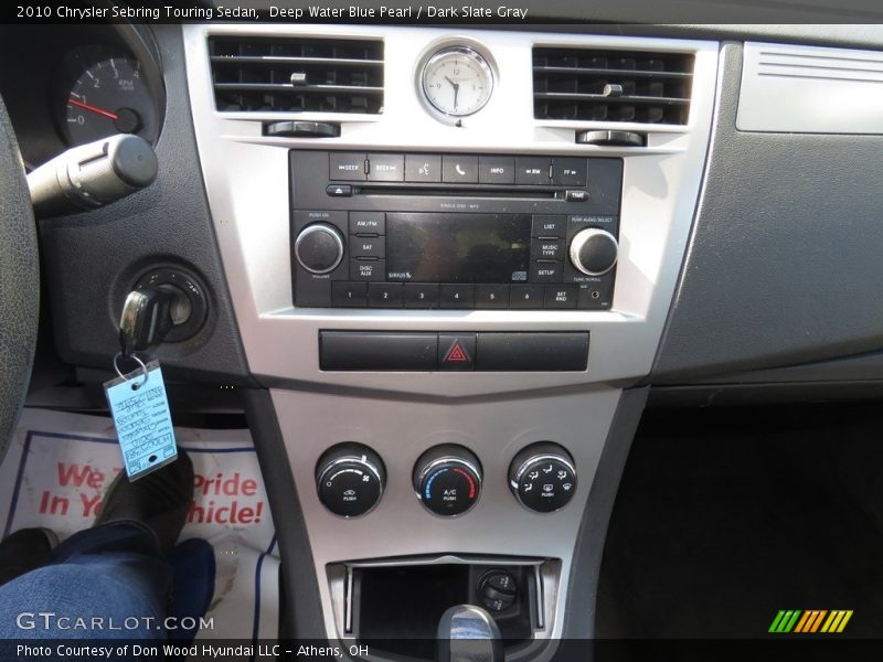 Deep Water Blue Pearl / Dark Slate Gray 2010 Chrysler Sebring Touring Sedan