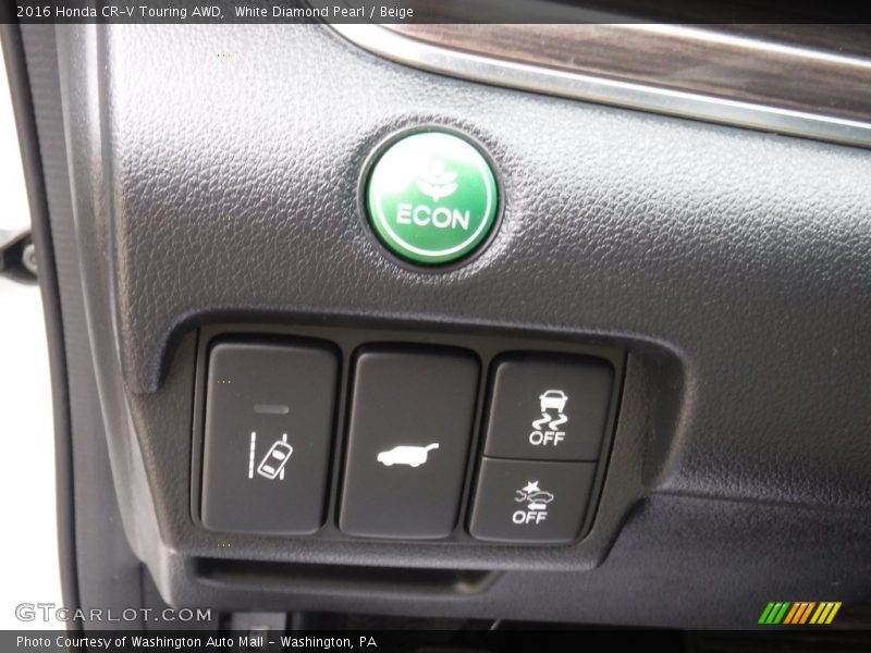 White Diamond Pearl / Beige 2016 Honda CR-V Touring AWD