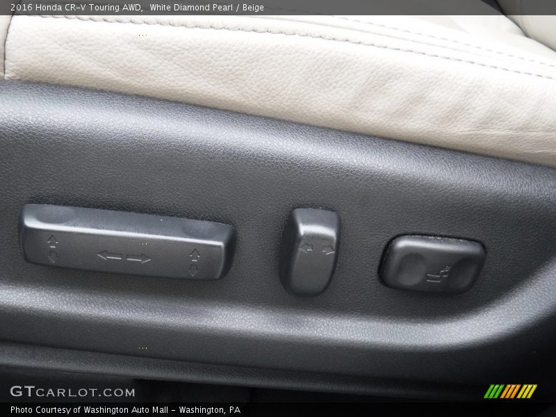 White Diamond Pearl / Beige 2016 Honda CR-V Touring AWD