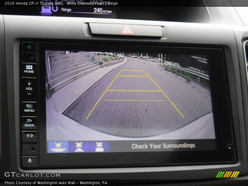 White Diamond Pearl / Beige 2016 Honda CR-V Touring AWD