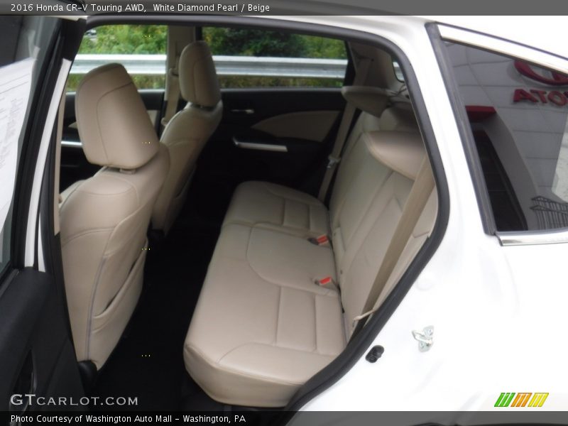 White Diamond Pearl / Beige 2016 Honda CR-V Touring AWD