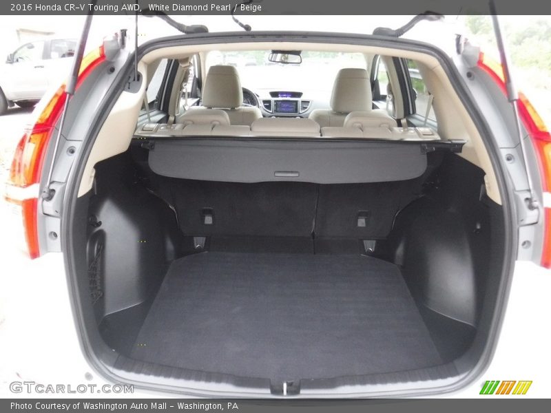 White Diamond Pearl / Beige 2016 Honda CR-V Touring AWD