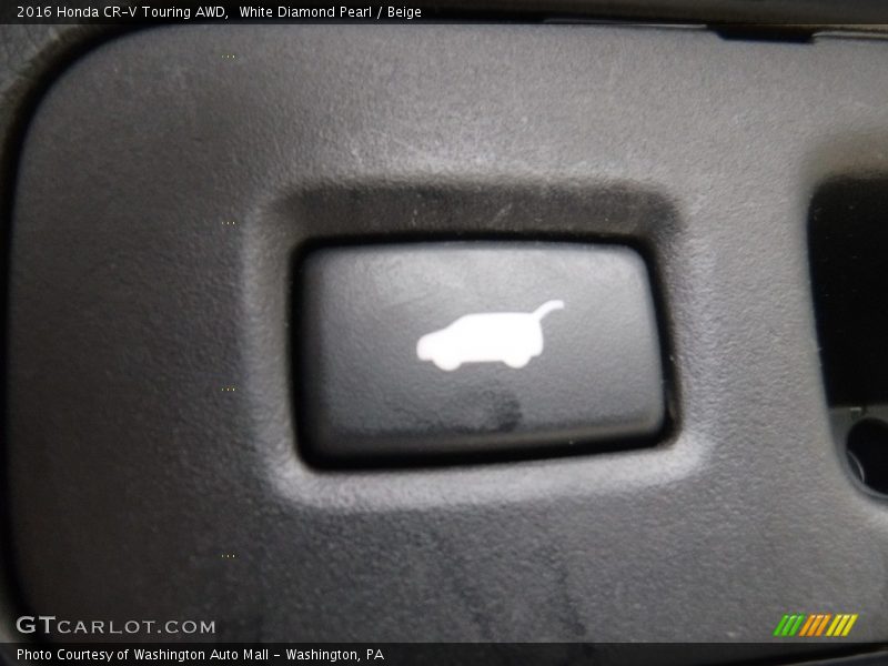White Diamond Pearl / Beige 2016 Honda CR-V Touring AWD