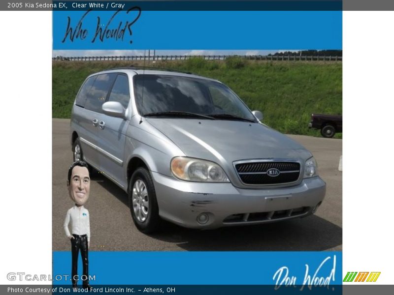 Clear White / Gray 2005 Kia Sedona EX