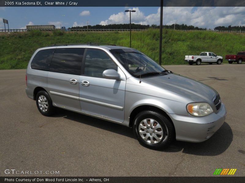 Clear White / Gray 2005 Kia Sedona EX