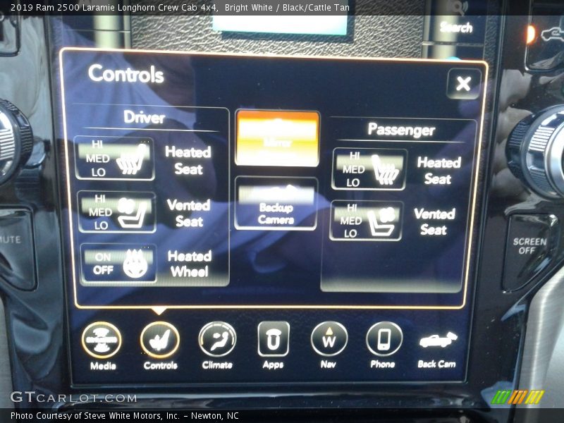 Controls of 2019 2500 Laramie Longhorn Crew Cab 4x4