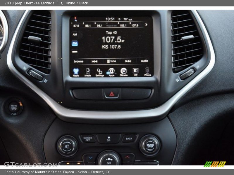 Rhino / Black 2018 Jeep Cherokee Latitude Plus