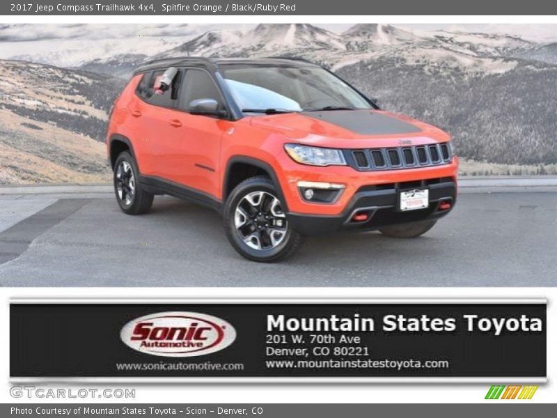Spitfire Orange / Black/Ruby Red 2017 Jeep Compass Trailhawk 4x4