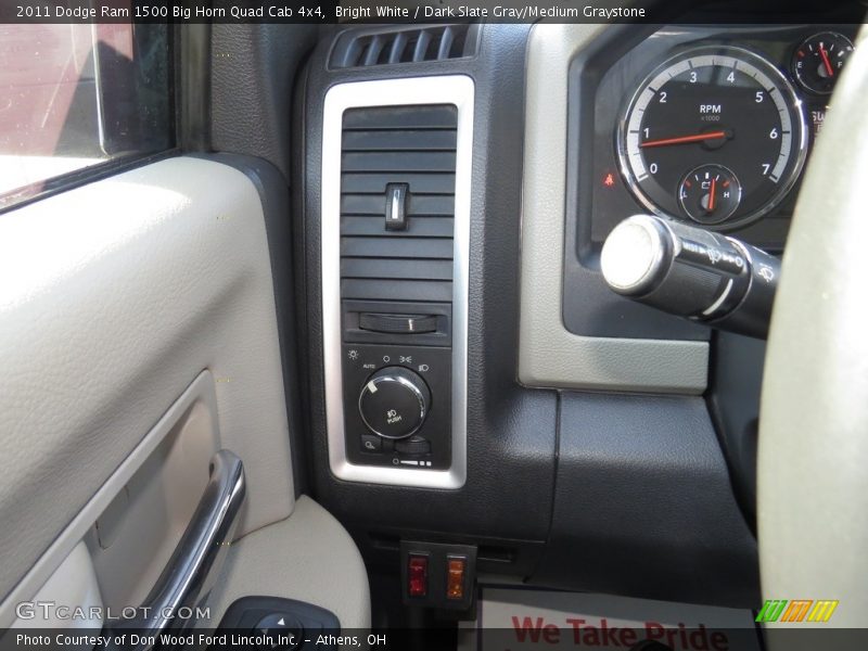 Bright White / Dark Slate Gray/Medium Graystone 2011 Dodge Ram 1500 Big Horn Quad Cab 4x4