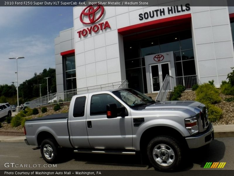 Ingot Silver Metallic / Medium Stone 2010 Ford F250 Super Duty XLT SuperCab 4x4