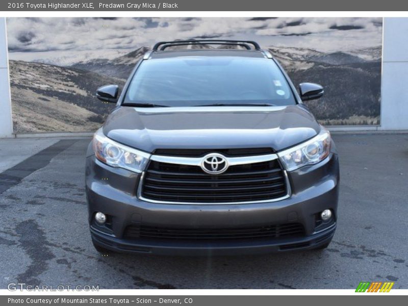 Predawn Gray Mica / Black 2016 Toyota Highlander XLE