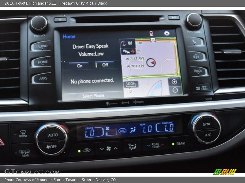 Predawn Gray Mica / Black 2016 Toyota Highlander XLE