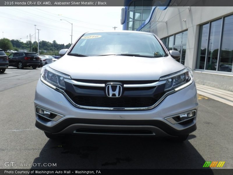 Alabaster Silver Metallic / Black 2016 Honda CR-V EX AWD