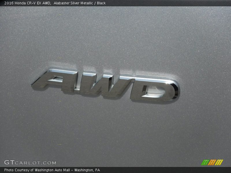 Alabaster Silver Metallic / Black 2016 Honda CR-V EX AWD