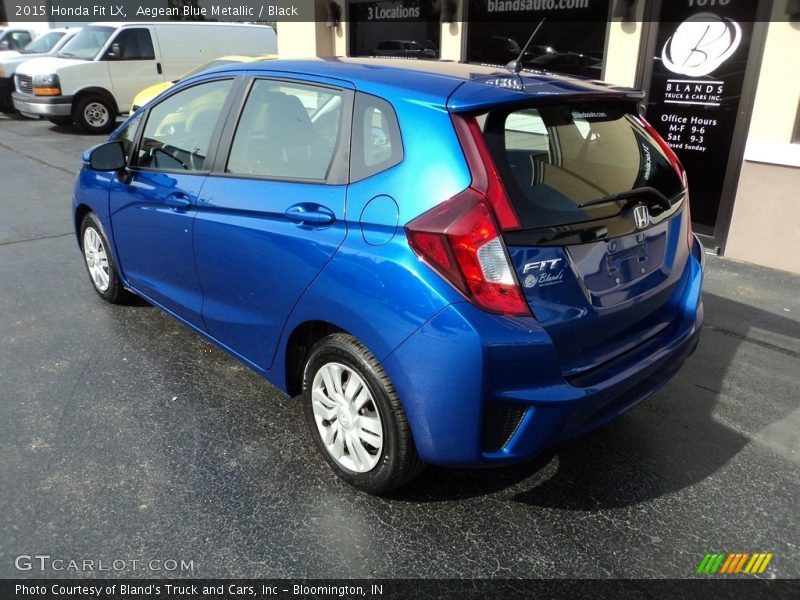 Aegean Blue Metallic / Black 2015 Honda Fit LX