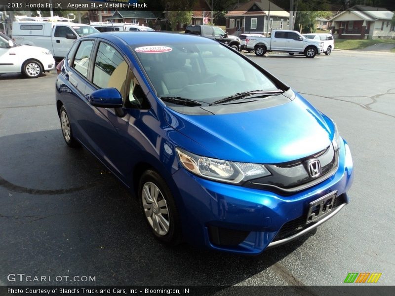 Aegean Blue Metallic / Black 2015 Honda Fit LX