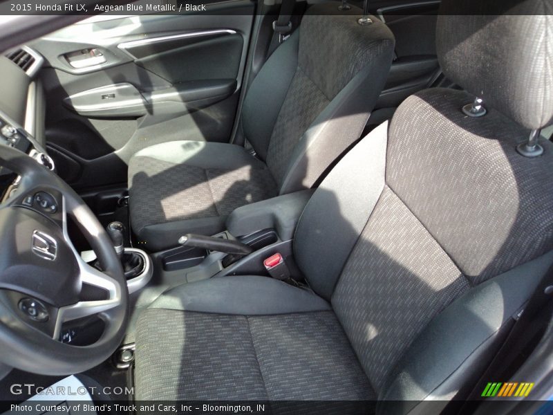 Aegean Blue Metallic / Black 2015 Honda Fit LX