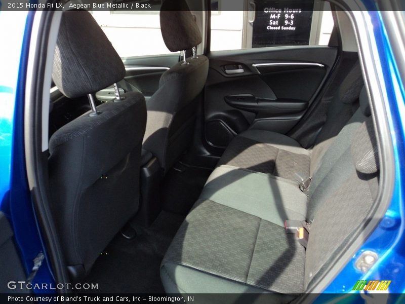 Aegean Blue Metallic / Black 2015 Honda Fit LX