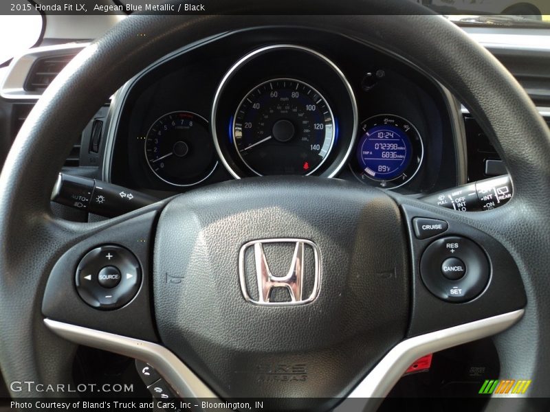 Aegean Blue Metallic / Black 2015 Honda Fit LX
