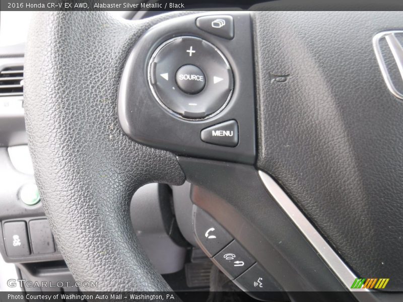 Alabaster Silver Metallic / Black 2016 Honda CR-V EX AWD