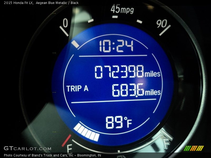 Aegean Blue Metallic / Black 2015 Honda Fit LX