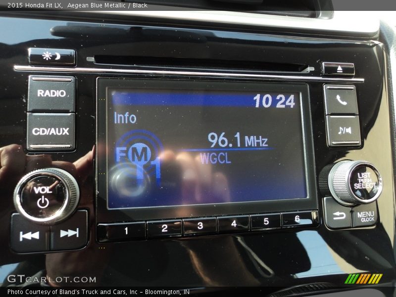 Aegean Blue Metallic / Black 2015 Honda Fit LX