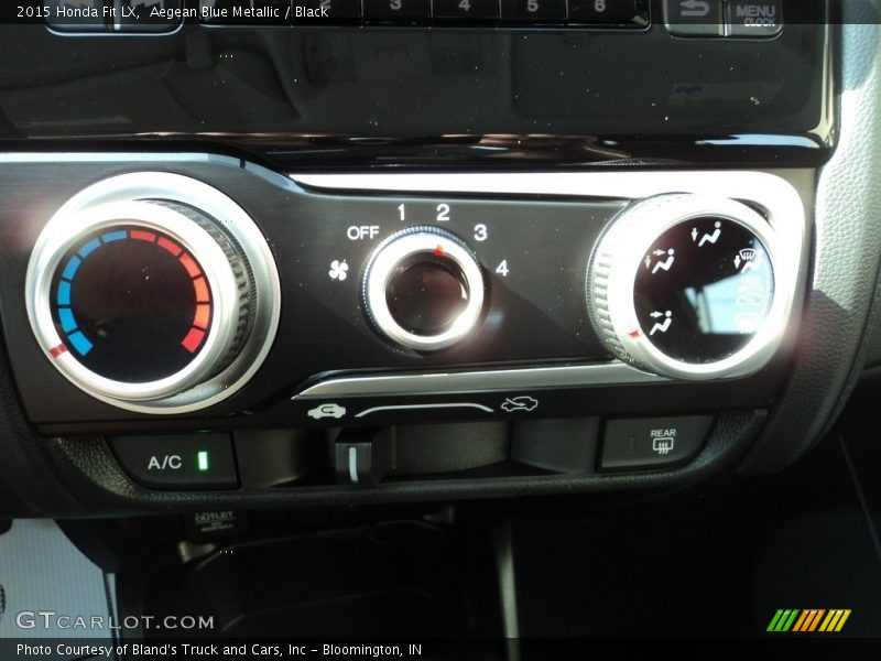 Aegean Blue Metallic / Black 2015 Honda Fit LX