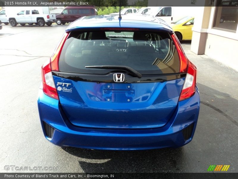 Aegean Blue Metallic / Black 2015 Honda Fit LX