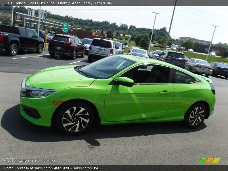 Energy Green Pearl / Black/Gray 2016 Honda Civic LX-P Coupe