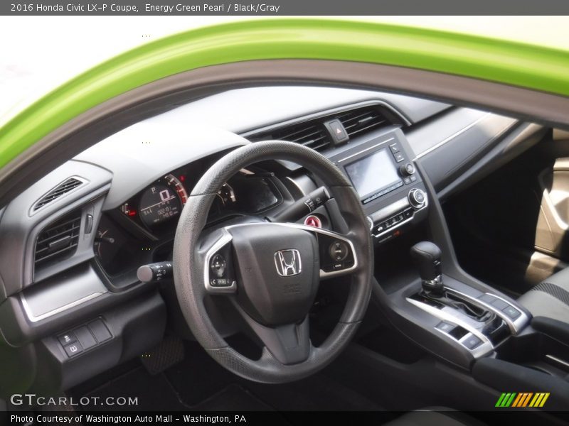 Energy Green Pearl / Black/Gray 2016 Honda Civic LX-P Coupe