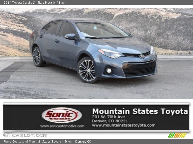 Slate Metallic / Black 2014 Toyota Corolla S