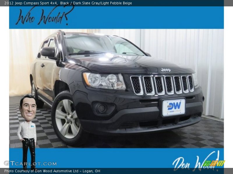 Black / Dark Slate Gray/Light Pebble Beige 2012 Jeep Compass Sport 4x4
