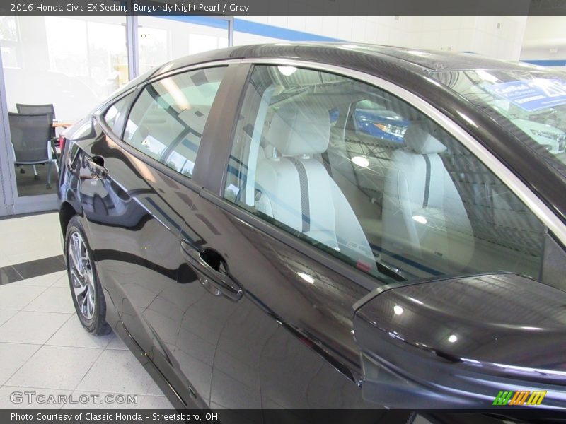 Burgundy Night Pearl / Gray 2016 Honda Civic EX Sedan
