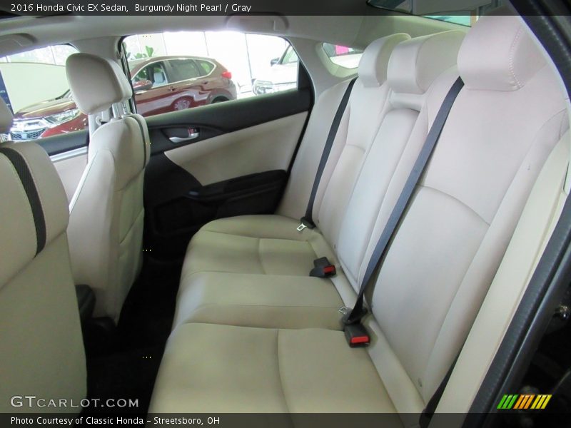 Burgundy Night Pearl / Gray 2016 Honda Civic EX Sedan