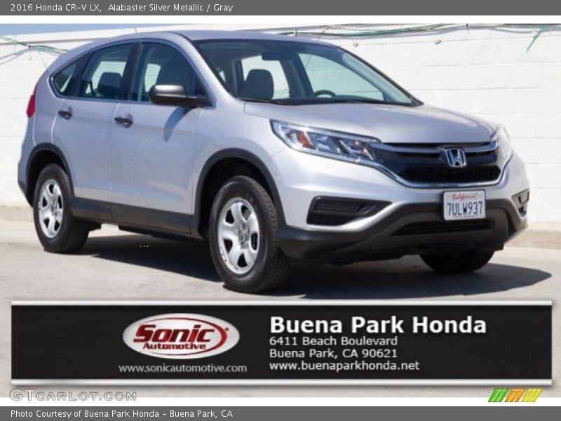 Alabaster Silver Metallic / Gray 2016 Honda CR-V LX