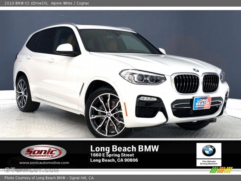 Alpine White / Cognac 2019 BMW X3 sDrive30i