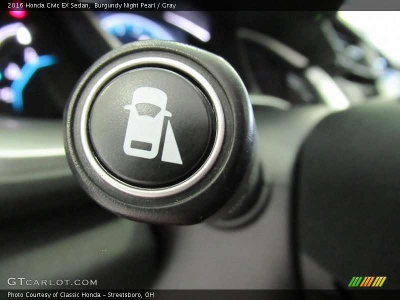 Burgundy Night Pearl / Gray 2016 Honda Civic EX Sedan
