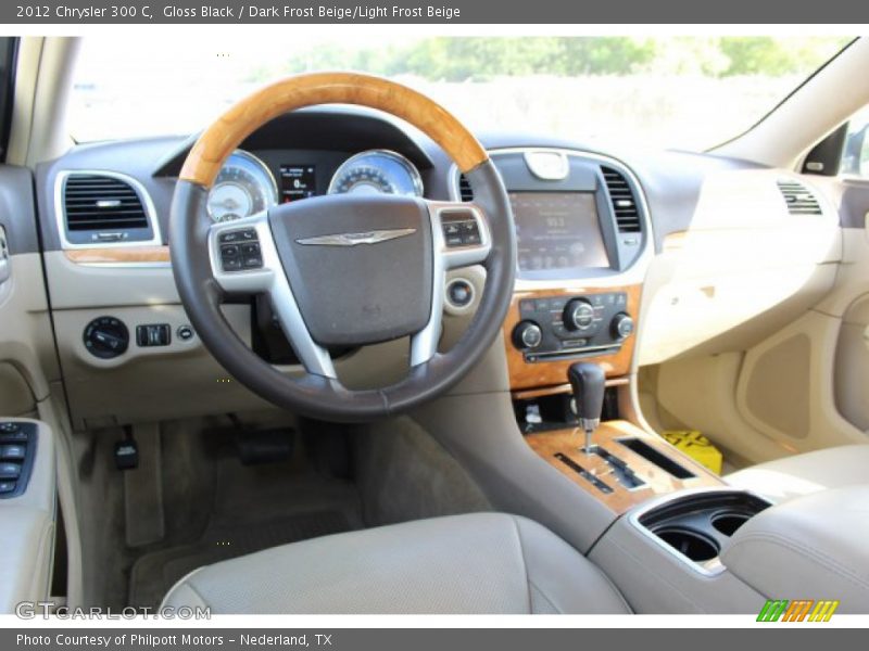 Gloss Black / Dark Frost Beige/Light Frost Beige 2012 Chrysler 300 C