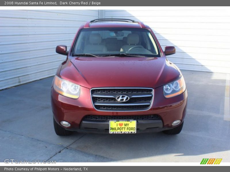 Dark Cherry Red / Beige 2008 Hyundai Santa Fe Limited