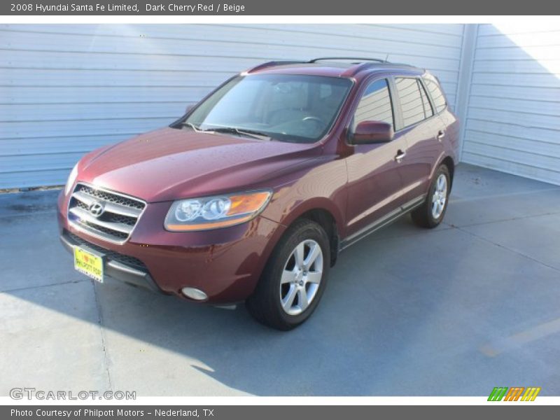 Dark Cherry Red / Beige 2008 Hyundai Santa Fe Limited