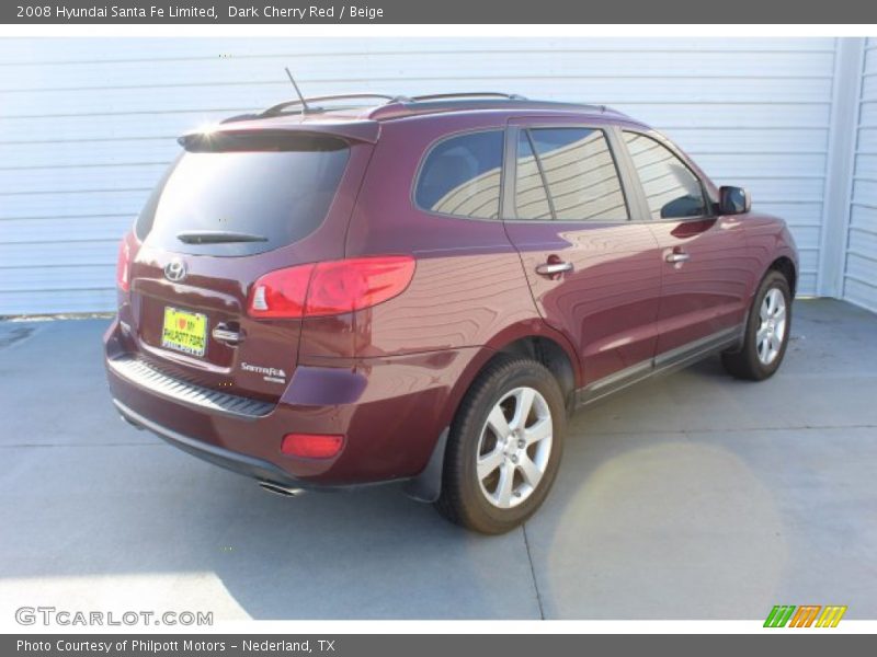 Dark Cherry Red / Beige 2008 Hyundai Santa Fe Limited