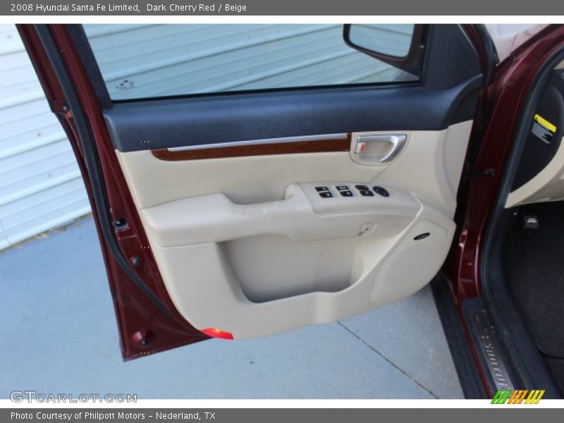 Dark Cherry Red / Beige 2008 Hyundai Santa Fe Limited