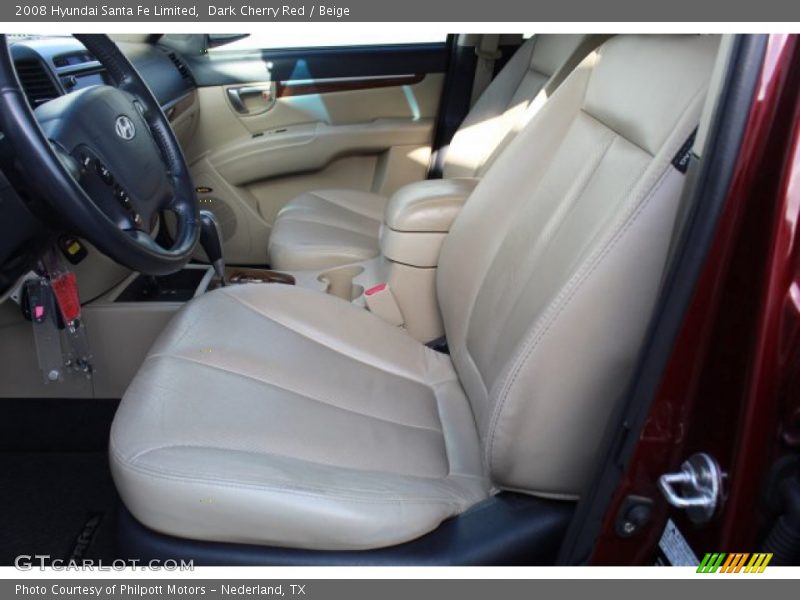Dark Cherry Red / Beige 2008 Hyundai Santa Fe Limited